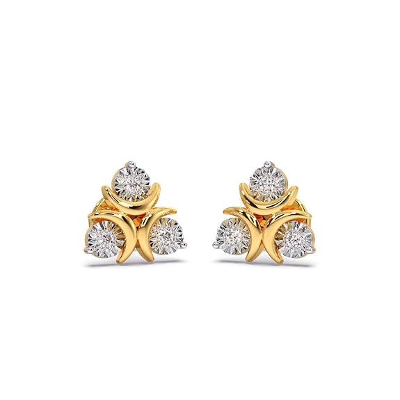 diamond stud earrings in gold