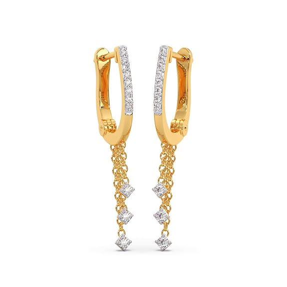 gold and diamond earrings