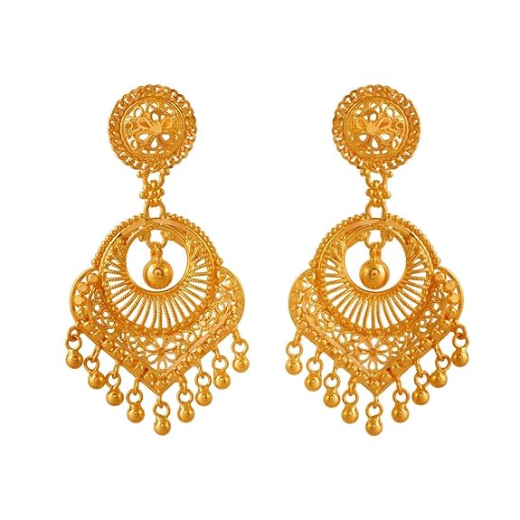 gold jhumka earrings for women