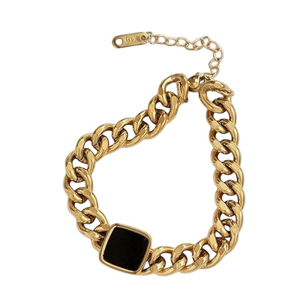 gold-plated Cuban chain bracelet