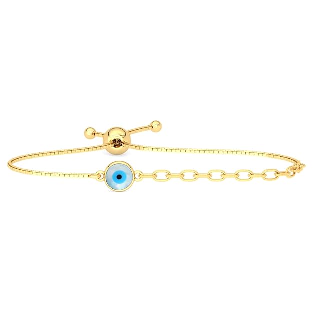 Gold-Plated Evil Eye Bracelet