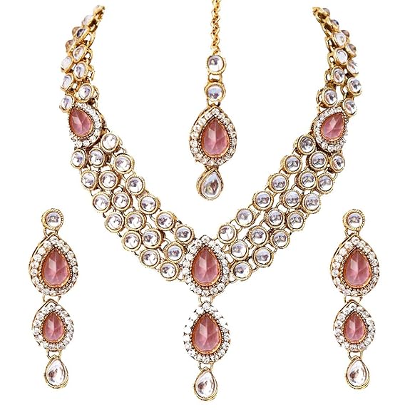 gold-plated Kundan necklace jewelry