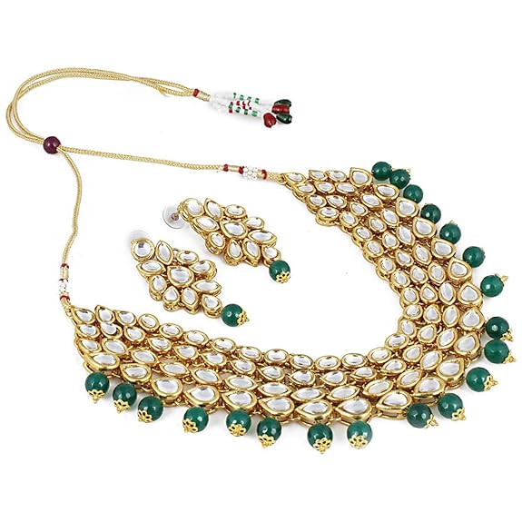 Green Kundan Necklace Set