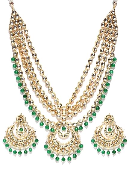 Kundan Pearl Wedding Necklace Set