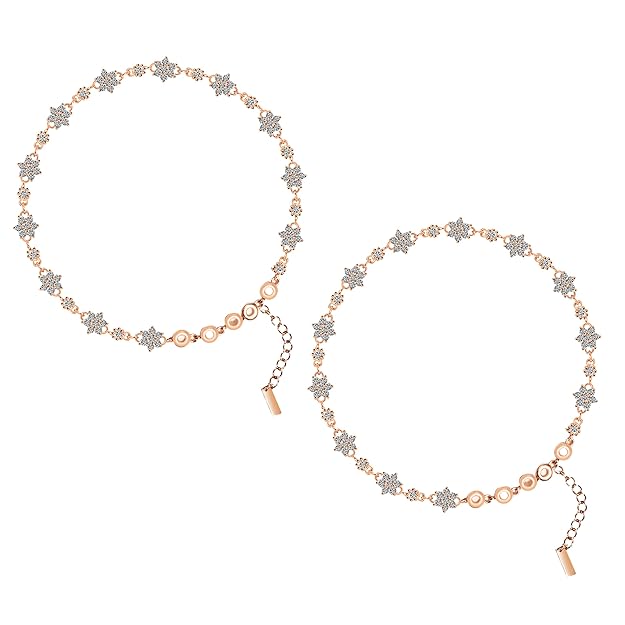 radiant rose gold anklet