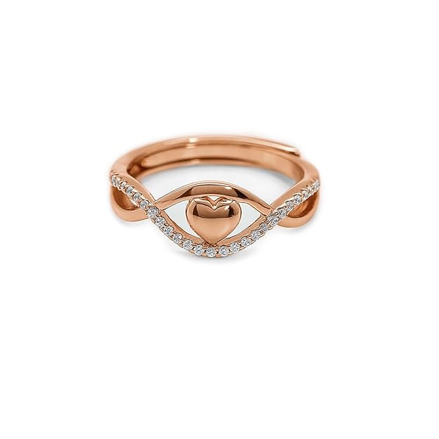 Rose Gold Love Eye Ring