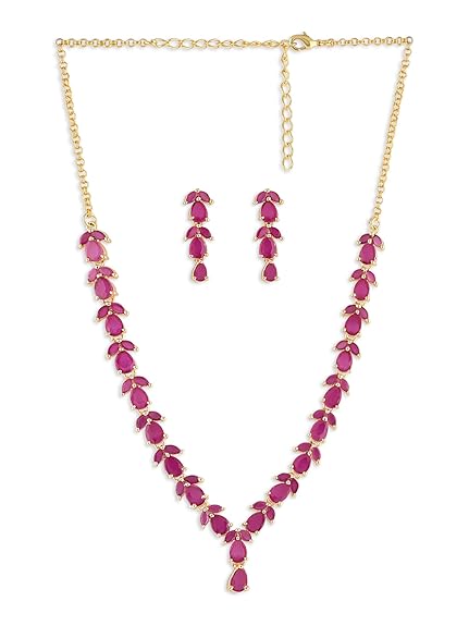 Ruby Necklace Set for Women