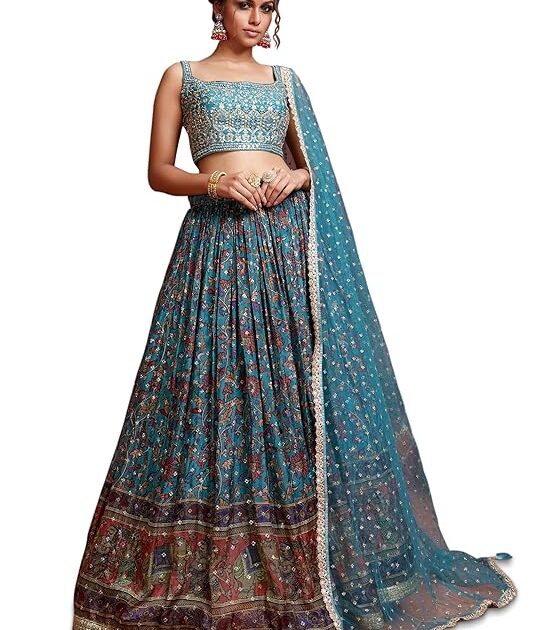 Semi-Stitched Silk Wedding Lehenga Choli