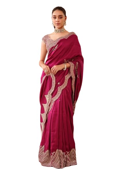 Silk Saree with Heavy Embroidery