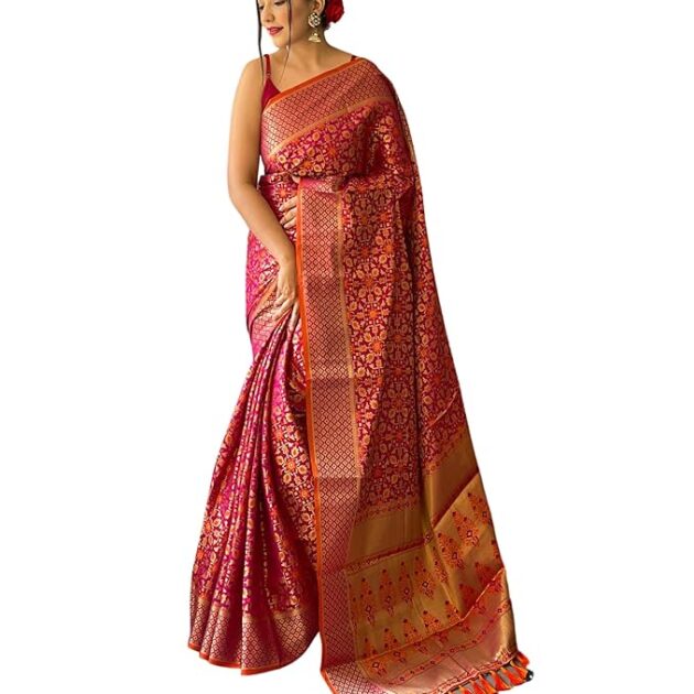 Silk Sarees with Unstitched Blouse