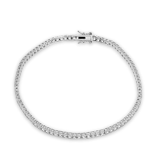 Silver Anklet with Zircon for women