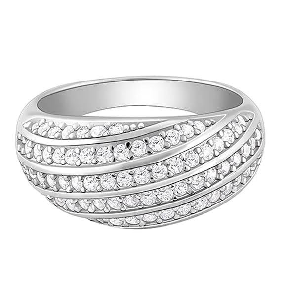 Silver Spired Dome Ring