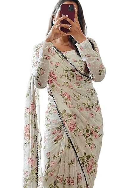 Women Georgette Saree Unstitched Blouse