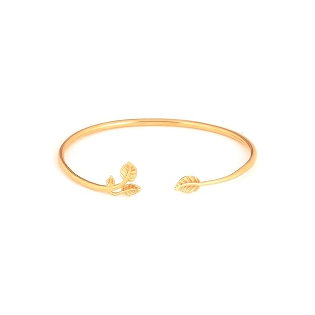 Women Gold-Plated Leaf Bracelet