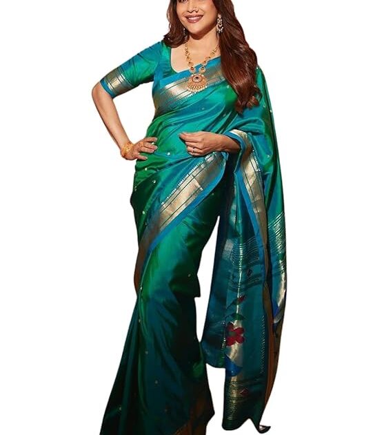 Women Paithani Kanjivaram Soft Silk Saree