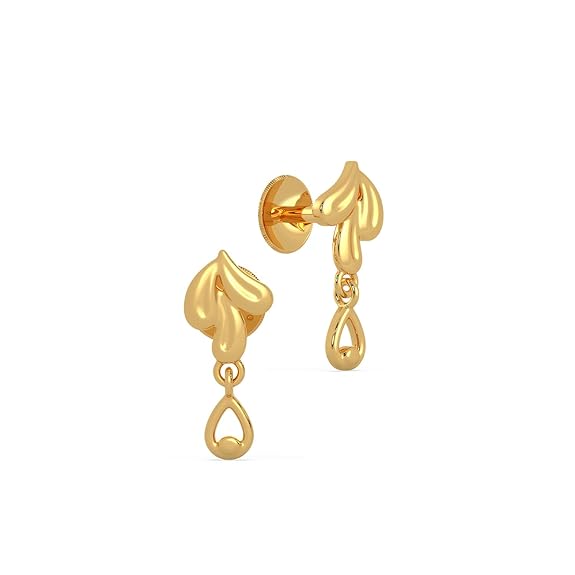 yellow gold earrings for women