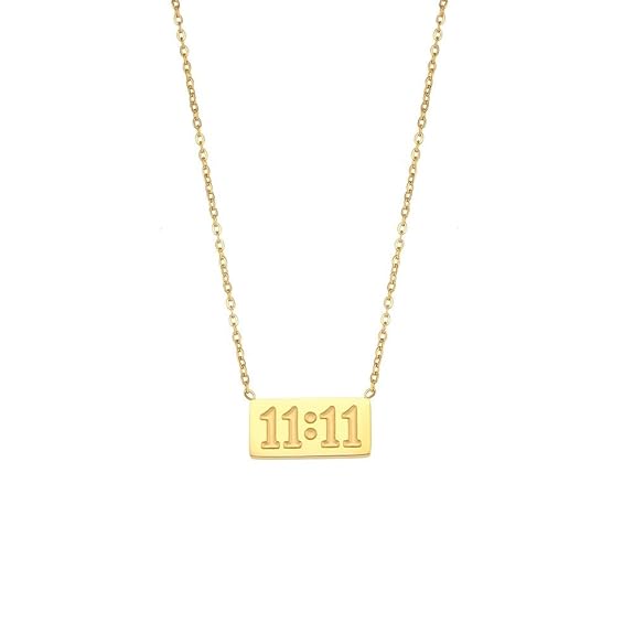 11:11 Waterproof Square Necklace