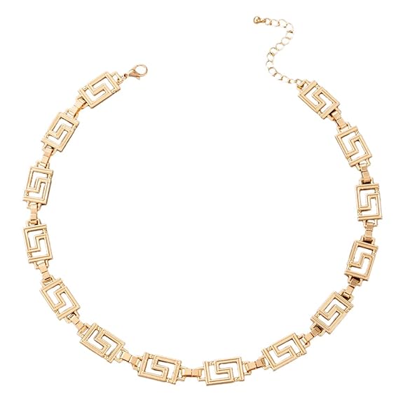 Elegant gold choker necklace