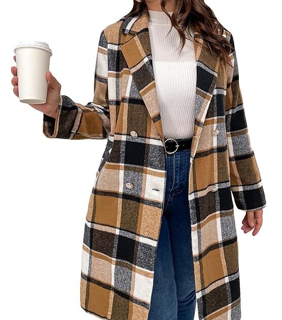 MakeMeChic Plus Size Overcoat