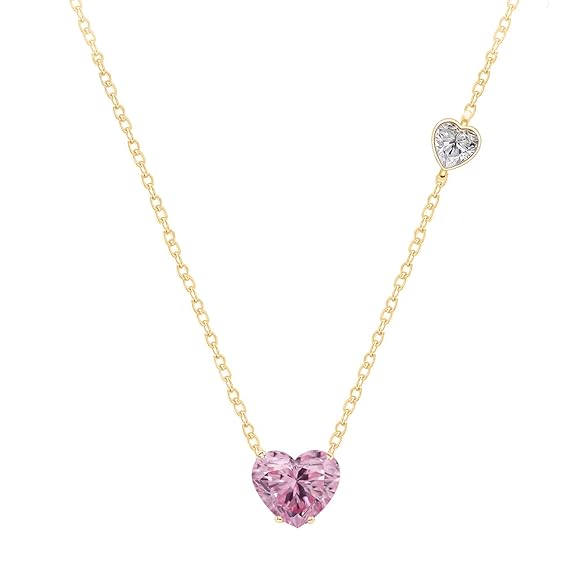 MINUTIAE Pink & White Heart Pendant