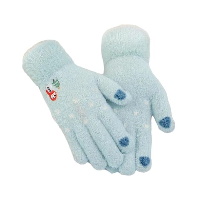 Soft wool touchscreen winter gloves