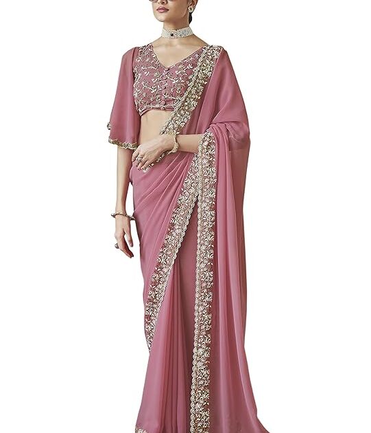 TrendMalls Women Georgette Saree