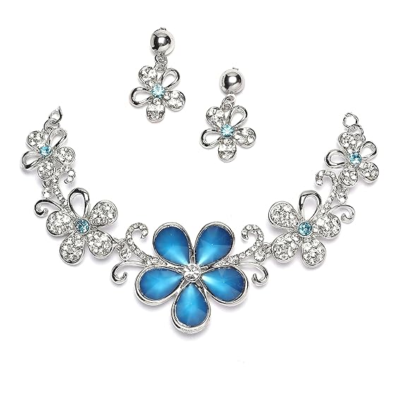 ZENEME Floral Necklace Set