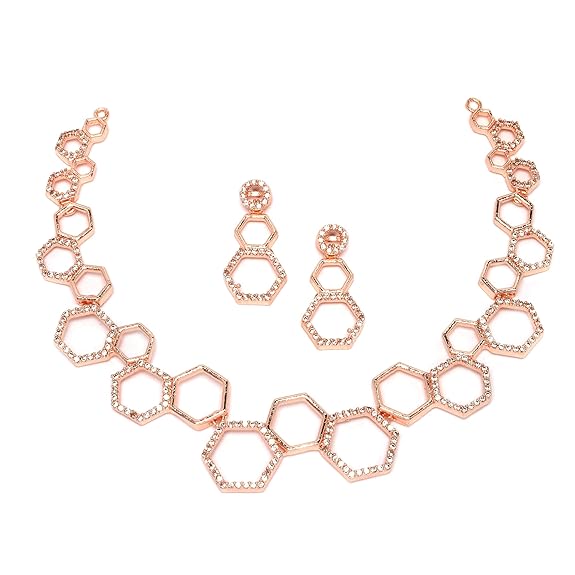 ZENEME Hexagon Necklace with American