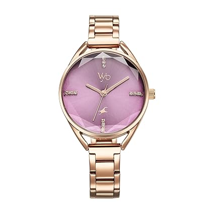 Women Watch with Purple Dial Gold